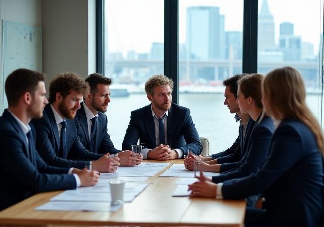 Team of consultants collaborating in a modern London office
